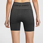 Nike Pro シームレス ウィメンズ Dri-FIT ハイウエスト 13cm バイカーショートパンツ