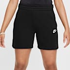 Shorts de French Terry de 5" para niña talla grande Nike Sportswear Club Fleece