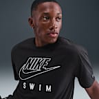 Playera de manga corta para hombre Nike Swim Swoosh Hydroguard