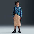 Nike Sportswear Club Fleece Big Kids' (Girls') Oversized Printed Crewneck Sweatshirt