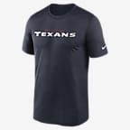 Nike Dri-FIT Wordmark Legend (NFL Houston Texans) Men's T-Shirt - Navy