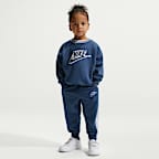 나이키 리틀키즈 프렌치 테리 컬러블록 투피스 크루 세트