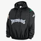 Sudadera con gorro de medio cierre Nike Therma-FIT de la NBA para hombre Minnesota Timberwolves Hardwood Classics
