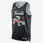 Jersey Nike de la NBA Swingman para hombre RJ Barrett Toronto Raptors City Edition - Negro