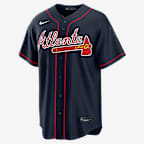 Ronald Acuña Jr. Atlanta Braves Men's Nike MLB Replica Jersey - Navy
