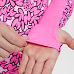 Traje de baño de una pieza de manga larga para niña talla grande Nike Swim