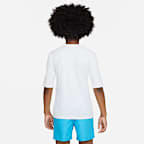 Playera de manga corta Dri-FIT con protección contra los rayos UV para niño talla grande Nike Swim Hydroguard Essential