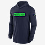 Playera de manga larga con gorro Nike Dri-FIT de la NFL para hombre Seattle Seahawks Sideline