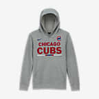 Nike Club Fleece (MLB Chicago Cubs) Big Kids' (Boys') Pullover Hoodie - Grey Heather