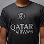 Playera de fútbol de manga corta Jordan Dri-FIT para niños talla grande Paris Saint-Germain Strike Fourth