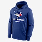 Toronto Blue Jays 2025 Postseason Authentic Collection Men’s Nike Therma MLB Pullover Hoodie - Royal