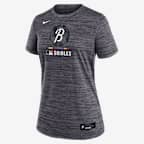Playera Nike Dri-FIT de la MLB para mujer Baltimore Orioles Authentic Collection City Connect Velocity - Negro