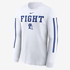Duke Blue Devils Local Spirit Slogan Men's Nike College Long-Sleeve T-Shirt - White