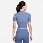 Nike Zenvy Rib Women's Dri-FIT Short-Sleeve Cropped Top