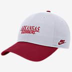 Arkansas Nike College Campus Cap - White