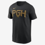 Pittsburgh Pirates City Connect Wordmark Men's Nike MLB T-Shirt - Black