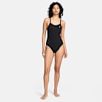 Traje de baño de una sola pieza con espalda deportiva para mujer Nike Swim HydraStrong Essential