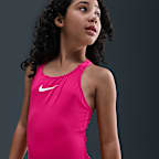 Traje de baño de una pieza con espalda deportiva para niña talla grande Nike Swim Effortless Essential