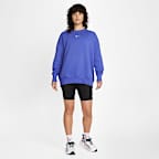 Sudadera oversized de cuello redondo de tejido Fleece para mujer Nike Sportswear Phoenix