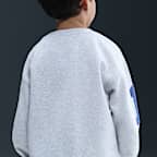 Sudadera de cuello redondo de tejido Fleece de chenilla para niños talla pequeña Nike Club