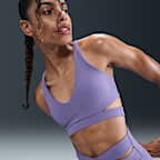 Bra deportivo de baja sujeción con almohadillas para mujer Nike Zenvy Rib