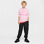 Sudadera con gorro sin cierre de lucha para niños talla grande Nike