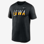 Iowa Sideline Legend Men's Nike Dri-FIT College T-Shirt - Black