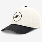 Iowa Rise Men's Nike Dri-FIT College A-Frame Adjustable Hat - White/Black