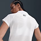 Damska dopasowana koszulka polo w stylu retro