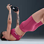 Shorts de ciclismo de tiro alto de 13 cm sin costura frontal para mujer Nike Universa