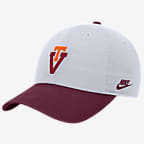 Virginia Tech Nike College Campus Cap - White