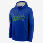 Sudadera con gorro sin cierre Nike de la NFL para hombre Seattle Seahawks Rewind Club Logo