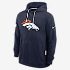 Denver Broncos Initial Home Sideline Men's Nike Dri-FIT NFL Pullover Hoodie - Navy