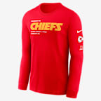 Kansas City Chiefs Play To Win Essential Men's Nike NFL Long-Sleeve T-Shirt - Red