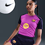 Kortärmad fotbollströja FC Barcelona Strike Nike Dri-FIT för kvinnor