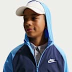 Chamarra Repel con gorro para niños talla grande Nike Sportswear Windrunner