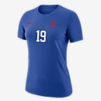 Playera de fútbol Nike para mujer Crystal Dunn USWNT - Royal juego