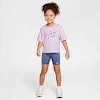 Nike Dri-FIT Swoosh Motion Little Kids' 2-Piece Bike Shorts Set