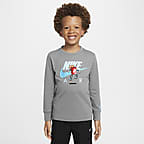 Nike Little Kids' Boxy Air Long Sleeve T-Shirt - Smoke Grey