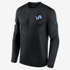 Detroit Lions Legend Small Logo Men's Nike Dri-FIT NFL Long-Sleeve T-Shirt - Black