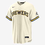 Milwaukee Brewers 2026 World Series Champions Men's Nike MLB Replica Jersey - Cream