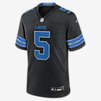 Jersey de fútbol americano Nike de la NFL Game para hombre David Montgomery Detroit Lions - Negro