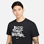 เสื้อยืดบาสเก็ตบอลผู้ชาย Nike Dri-FIT “Blood, Sweat, Basketball”