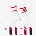Nike Everyday Kids' Cushioned Crew Socks (6 Pairs) - Multi-Color