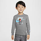 Playera de corte cuadrado infantil Air Nike - Gris humo