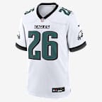 Jersey Nike de la NFL Game para hombre Saquon Barkley Philadelphia Eagles - Blanco