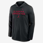 Playera de manga larga universitaria Nike Dri-FIT con gorro para hombre Alabama Sideline - Negro