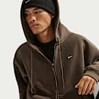 Sudadera con gorro de tejido Fleece de cierre completo para hombre Nike Solo Swoosh