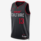 Bam Adebayo Miami Heat City Edition 2023/24 Men's Nike Dri-FIT NBA Swingman Jersey - Black