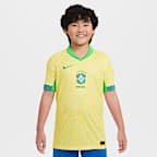 Brazil 2024 Stadium Home Older Kids' Nike Dri-FIT Football Replica Shirt